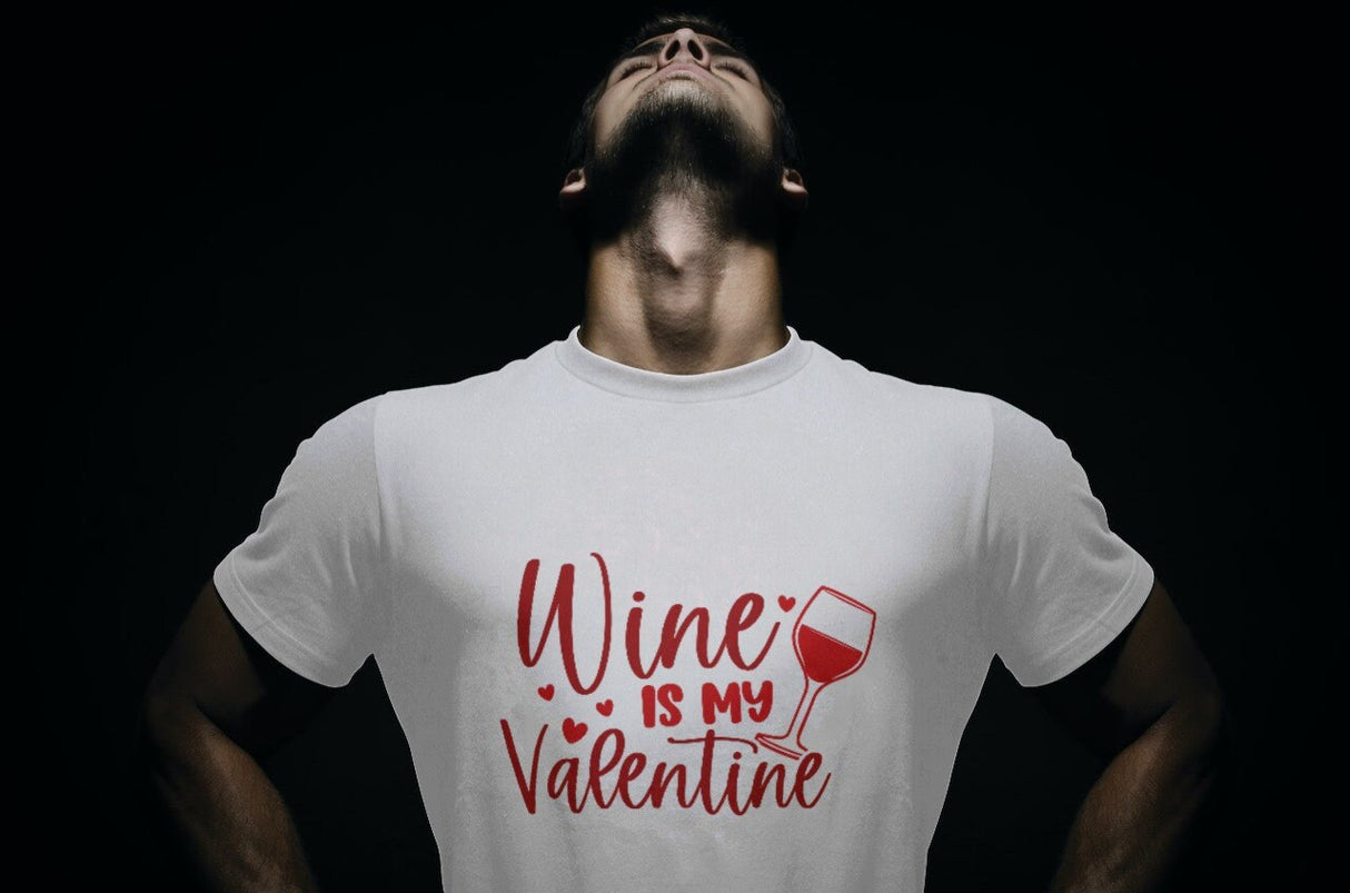 Wine Is my Valentine SVG Cut File
