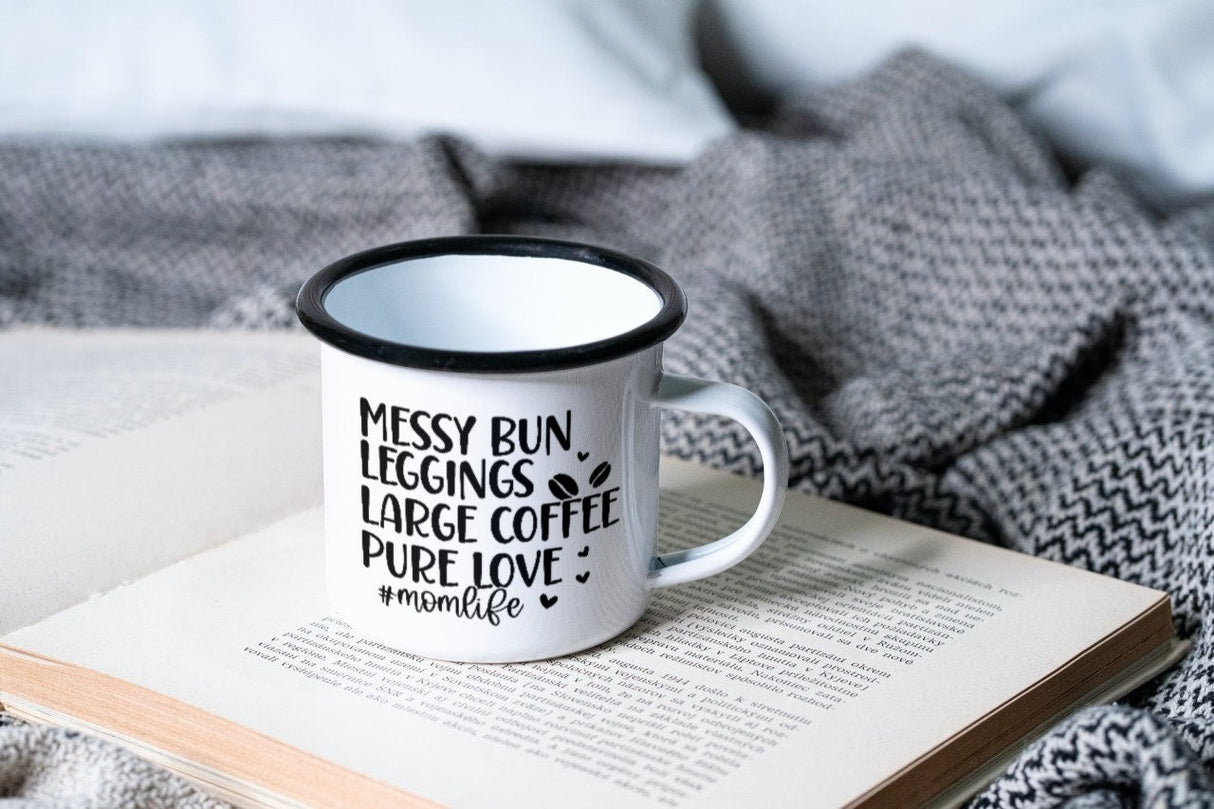 Messy Buns Leggings Coffee SVG Cut File