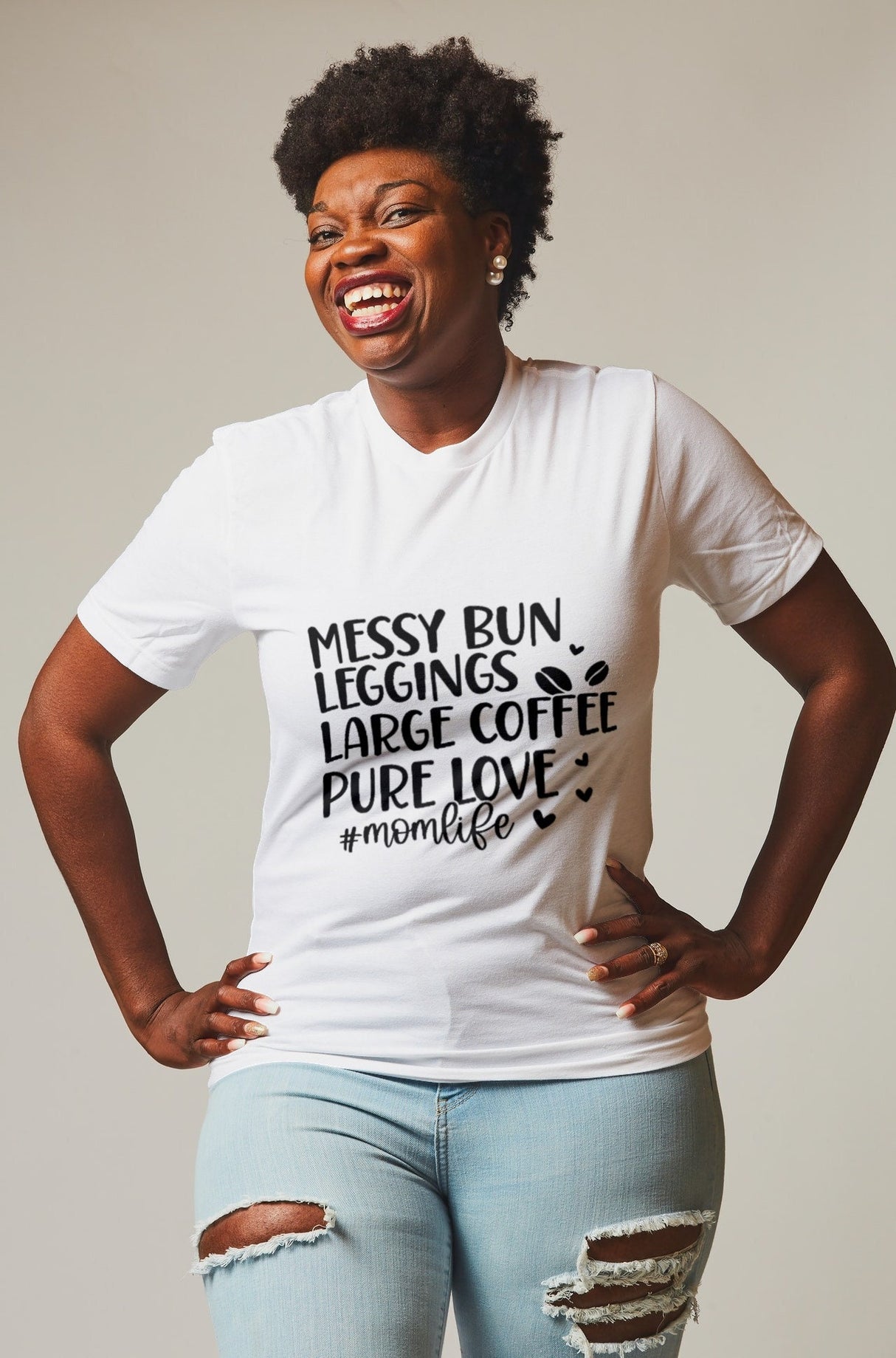 Messy Buns Leggings Coffee SVG Cut File