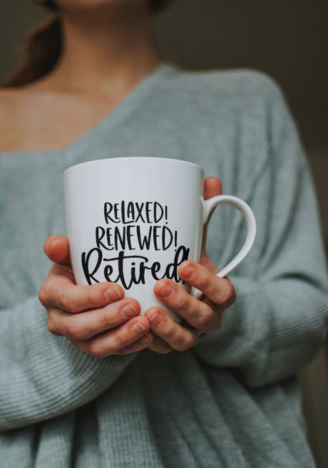 Relaxed Renewed Retired SVG Cut File