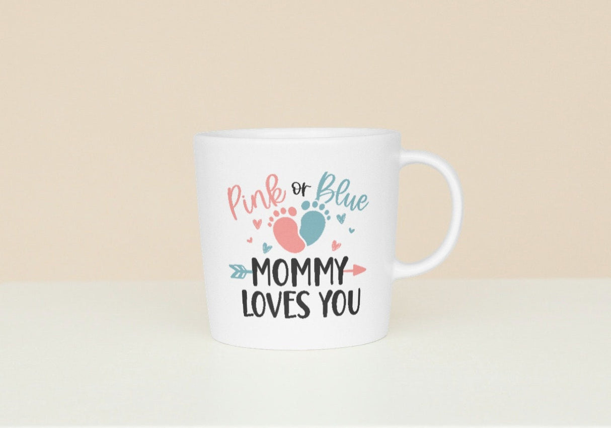 Pink or Blue Mommy Loves You SVG Cut File