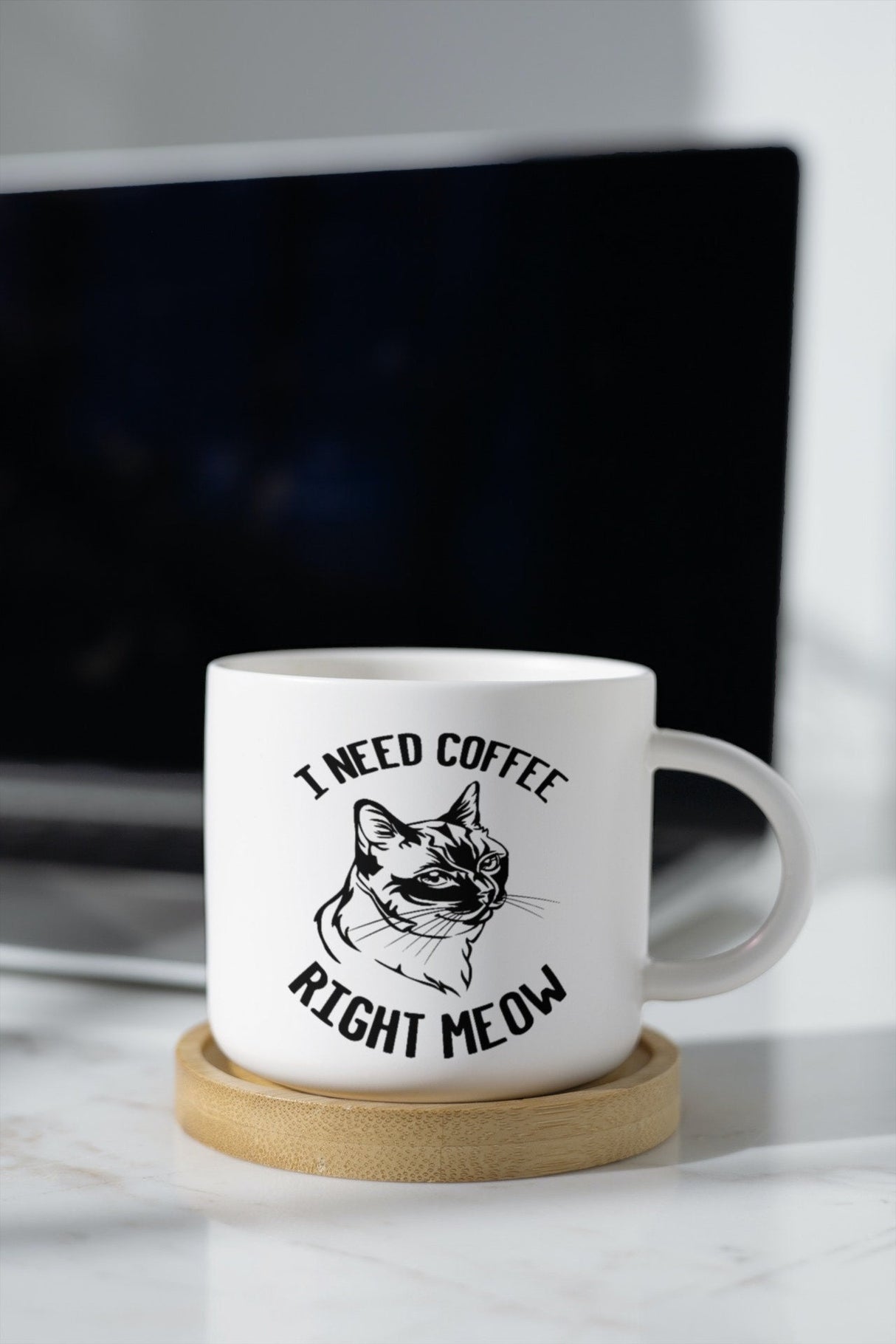 I Need Coffee Right Meow SVG Cut File
