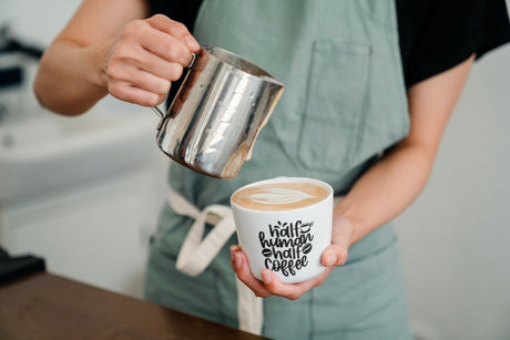 Half Human Half Coffee SVG Cut File