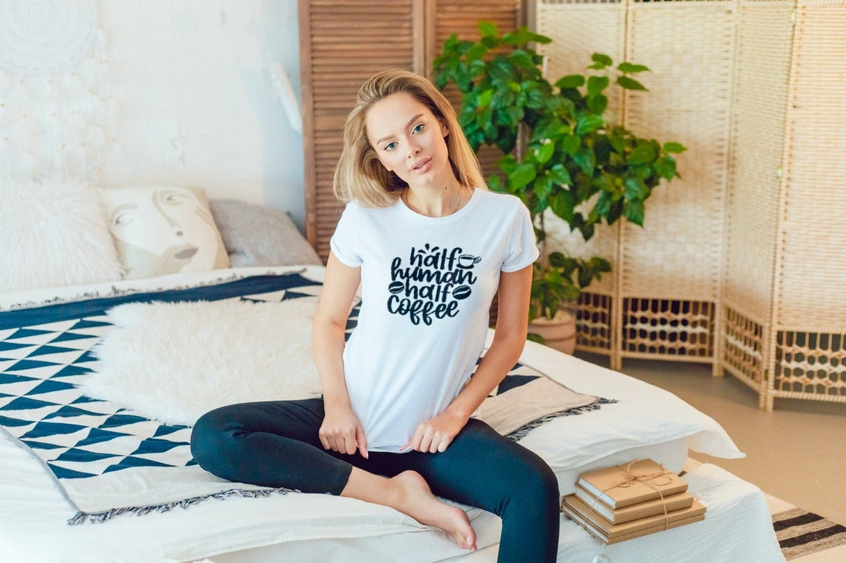 Half Human Half Coffee SVG Cut File