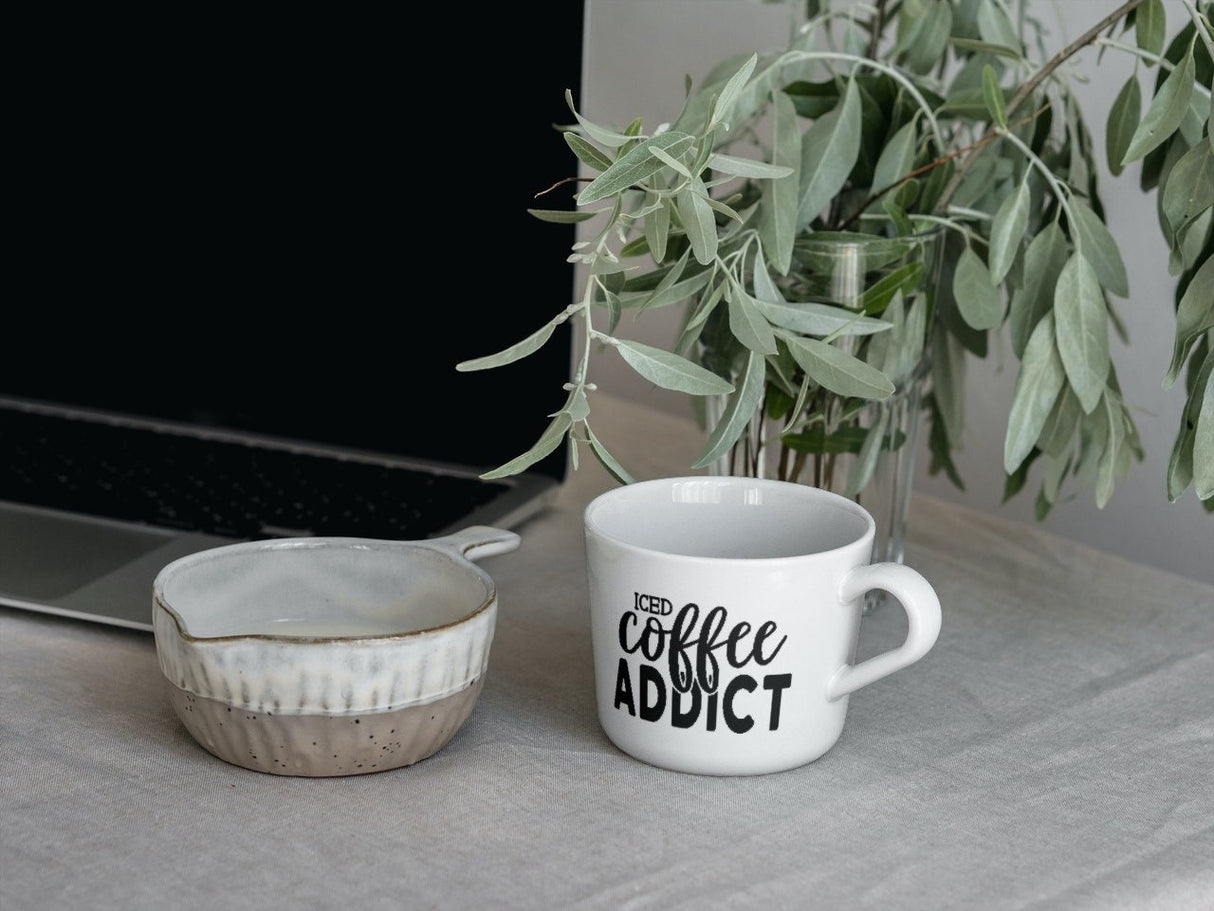 Iced Coffee Addict SVG Cut File