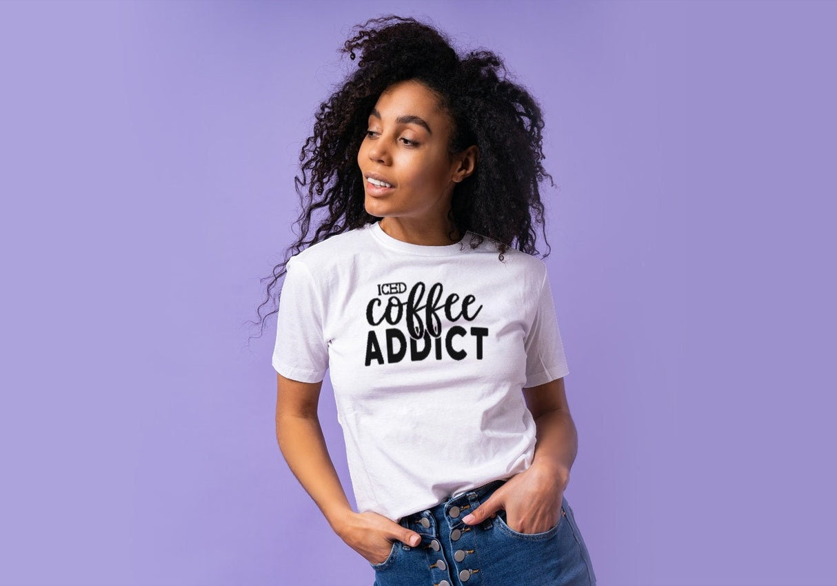 Iced Coffee Addict SVG Cut File