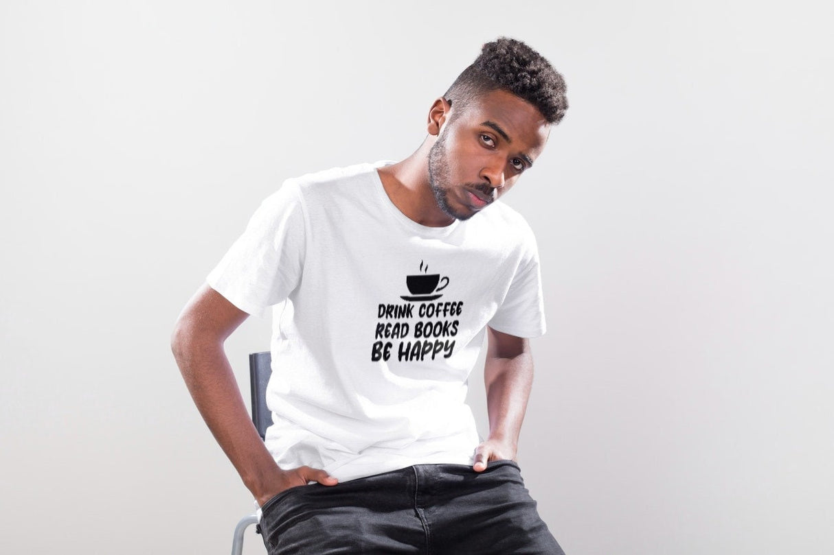 Drink Coffee Read Books Be Happy SVG Cut File