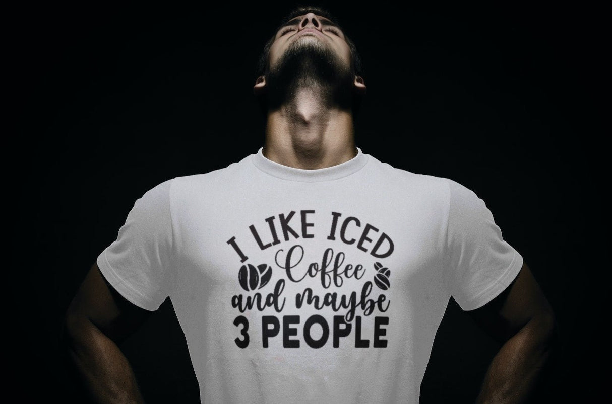 I Like Iced Coffee & maybe 3 People SVG Cut File