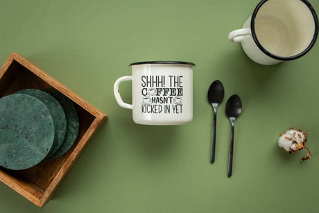 Shhh Coffee Hasnt Kicked In SVG Cut File