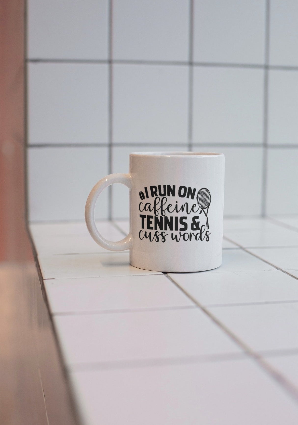 I Run on Caffeine Tennis & Cuss Words SVG Cut File