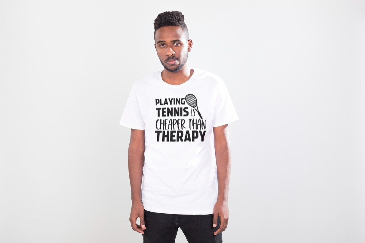 Playing Tennis Is Cheaper Than Therapy SVG Cut File