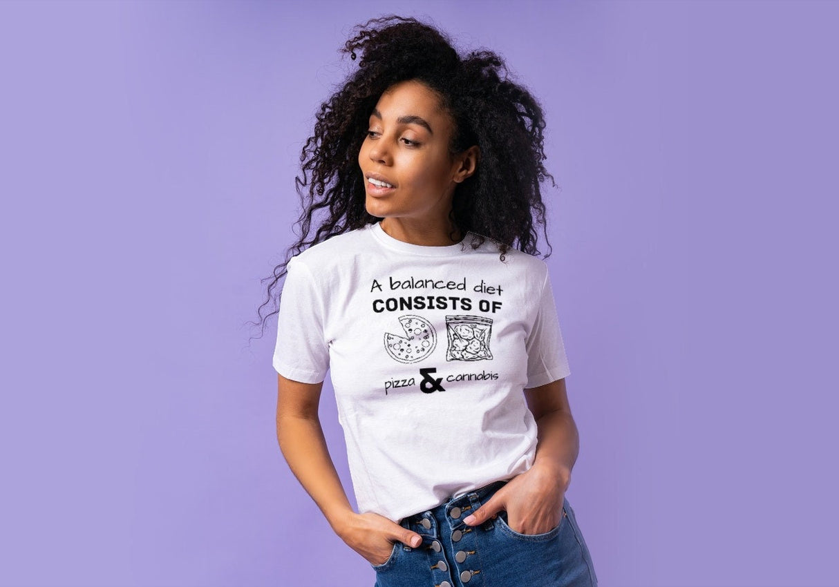 A Balanced Diet of Pizza & Cannabis SVG Cut File