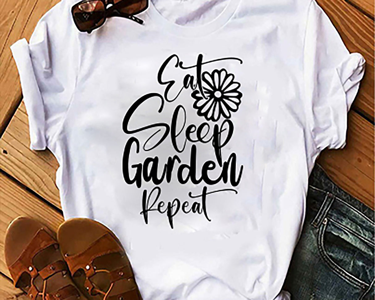 Eat Sleep Garden Repeat SVG Cut File