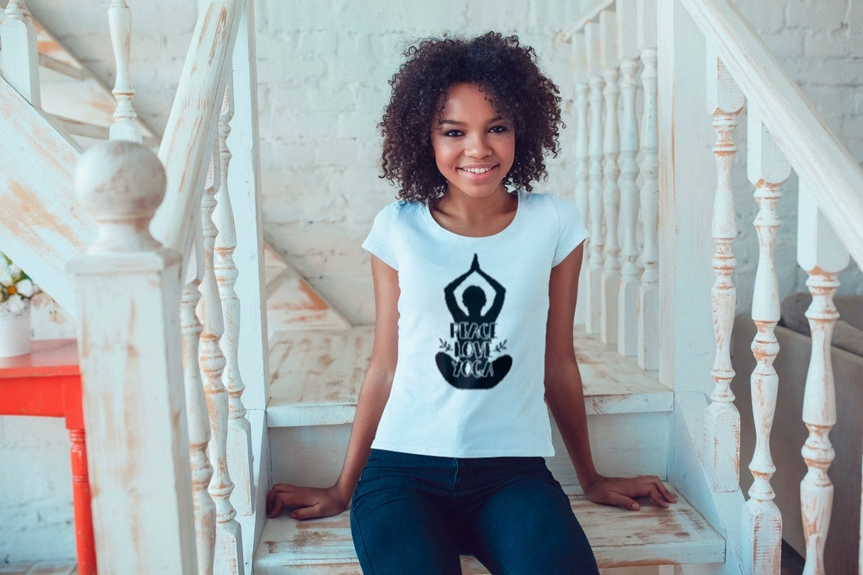 Peace Love  Yoga SVG Cut File