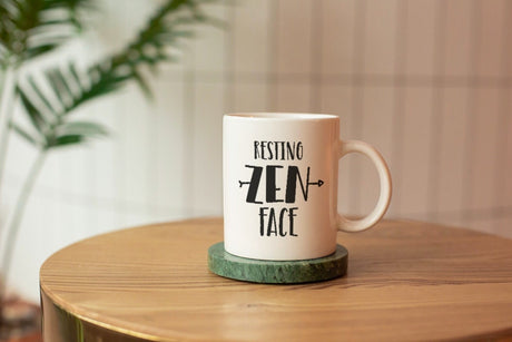 Resting Zen Face SVG Cut File