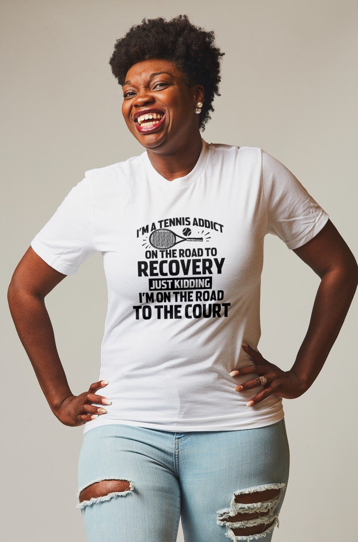 Im a Tennis Addict on Road to Recovery SVG Cut File