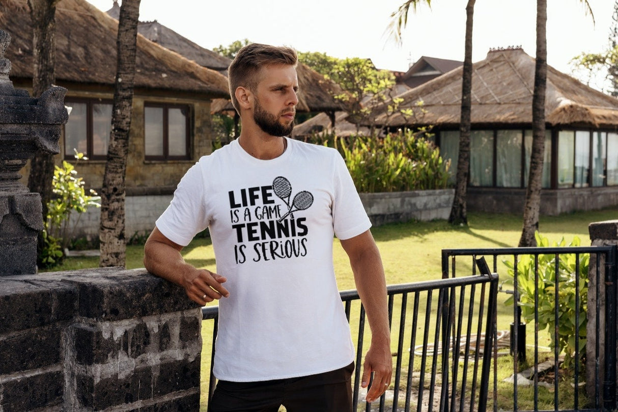 Life Is a Game Tennis Is Serious SVG Cut File