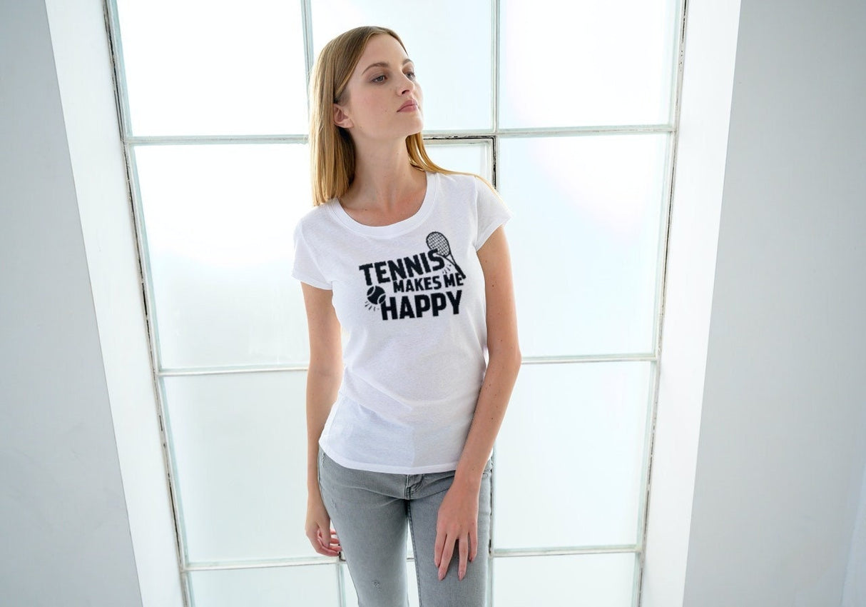 Tennis Makes Me Happy SVG Cut File