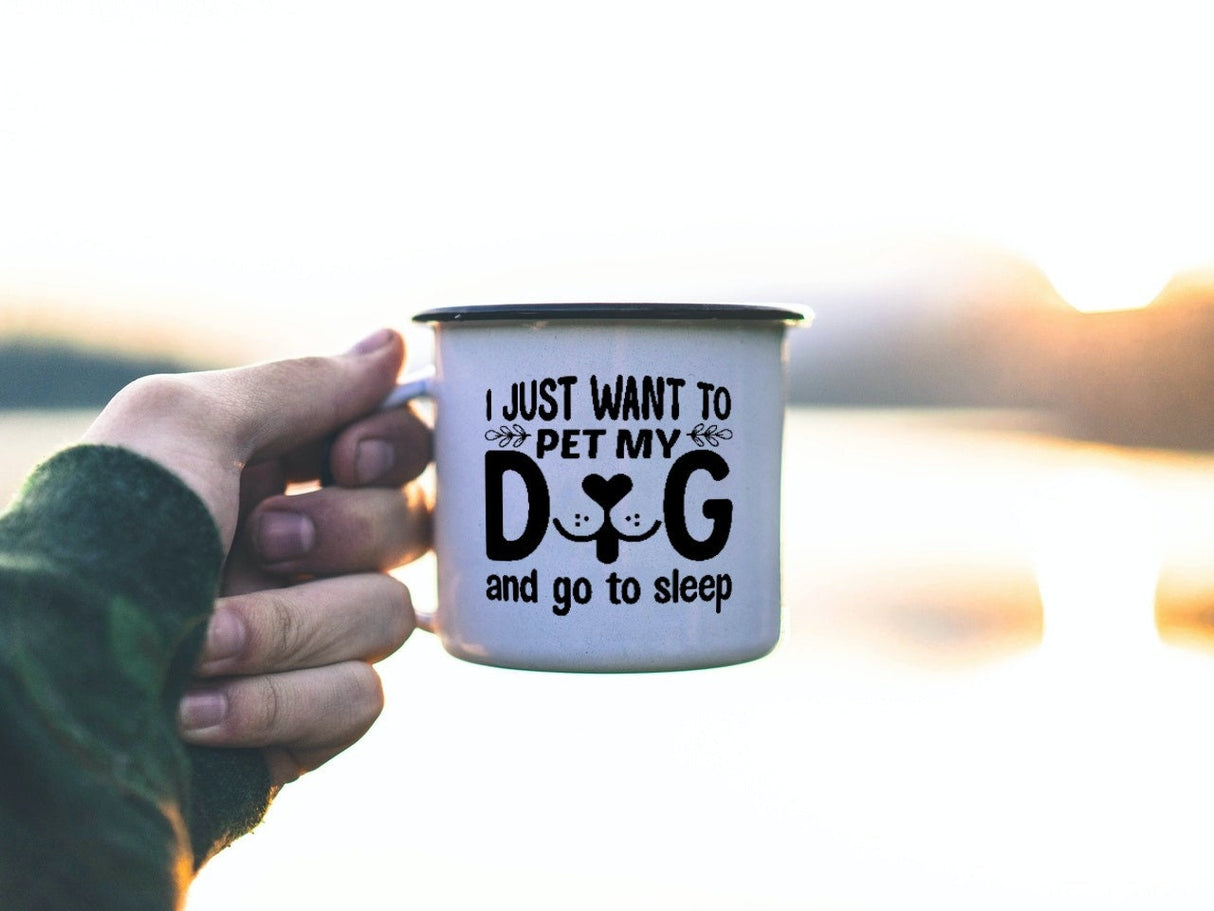 I just want to pet my dog and go to sleep SVG Cut File
