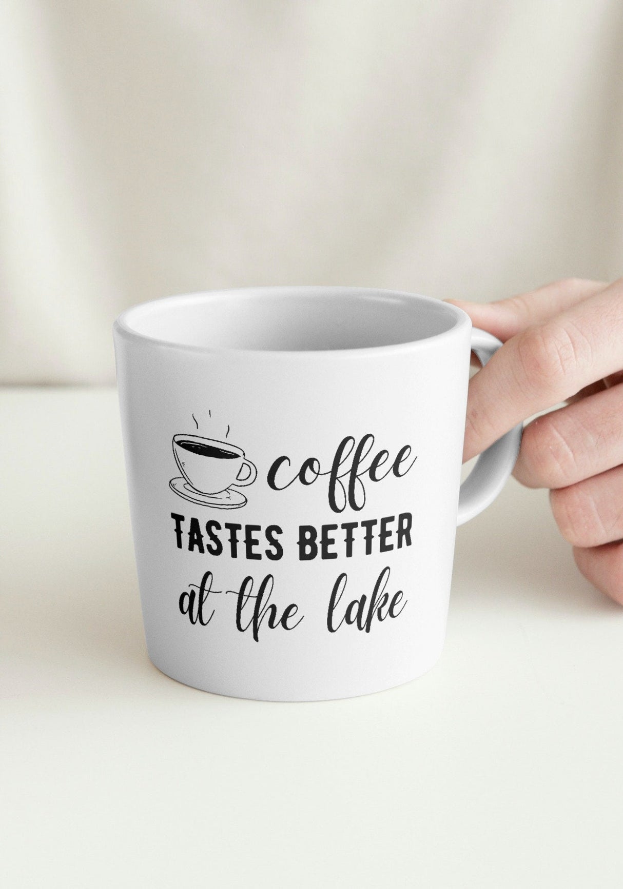 Coffee Tastes Better At The Lake SVG Cut File