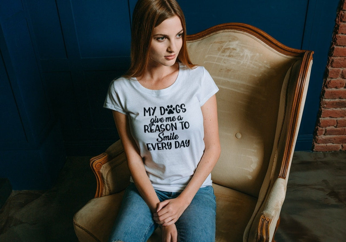 My dogs give me a reason to smile everyday SVG Cut File