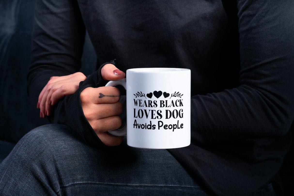 Wears black Loves dog Avoids people SVG Cut File