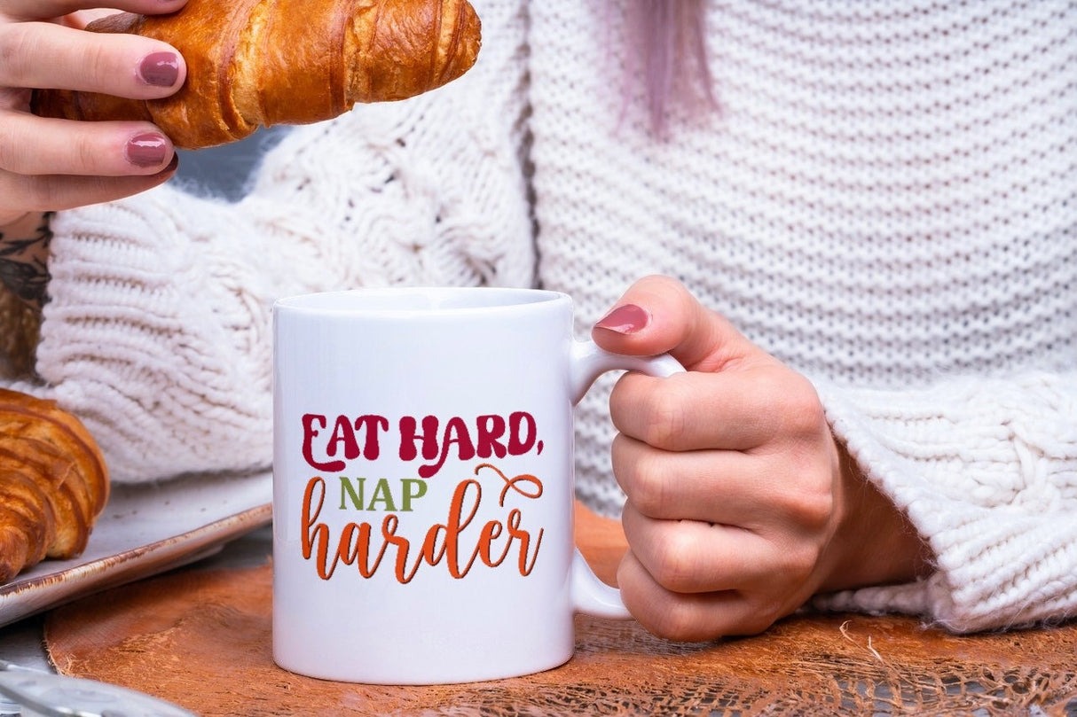 Eat hard nap harder SVG Cut File