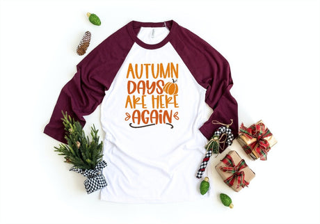 Autumn Days Are Here Again SVG Cut File