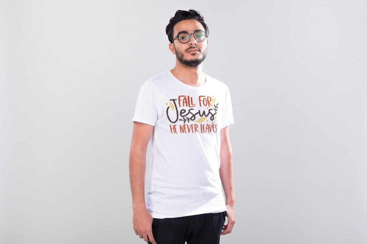 Fall for Jesus he never leaves SVG Cut File