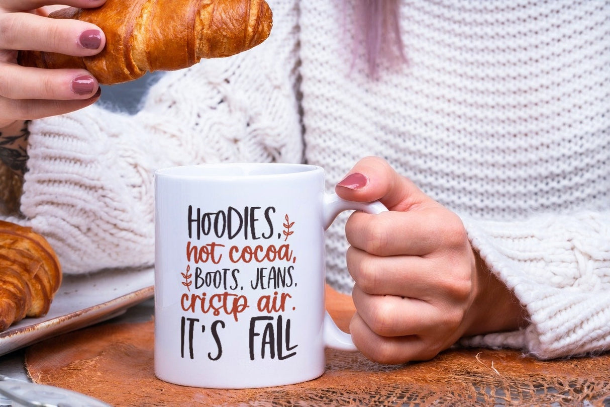 Hoodies, hot cocoa, boots, jeans, crisp air. It’s fall SVG Cut File