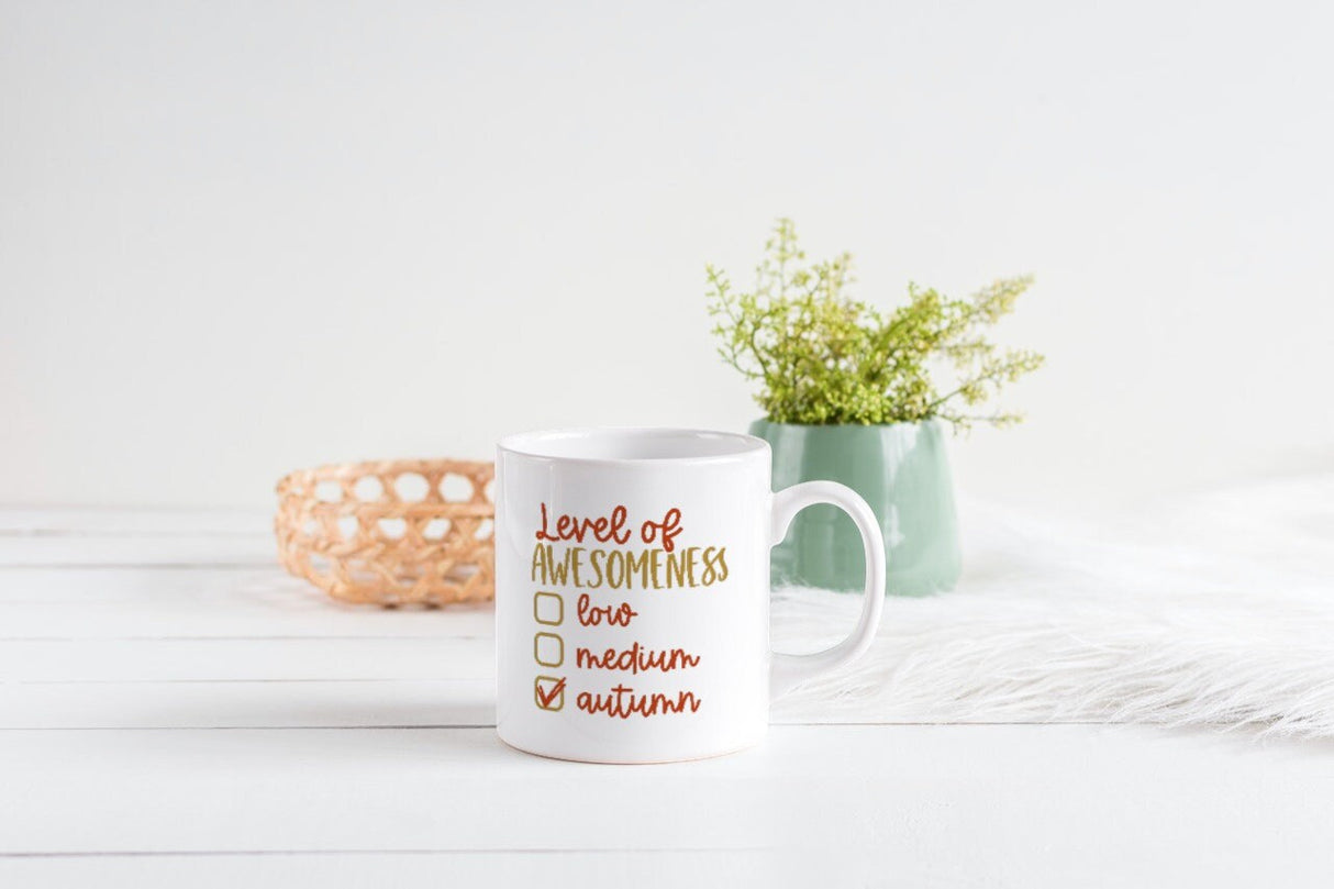 Level of awesomeness Low Medium Autumn SVG Cut File