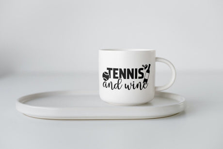 Tennis & Wine SVG Cut File