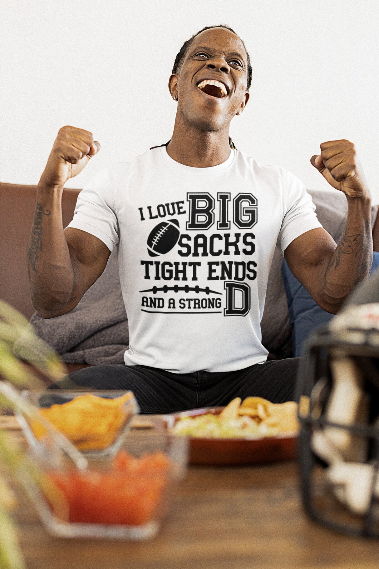 I love Big Sacks Tight Ends and a Strong D SVG Cut File
