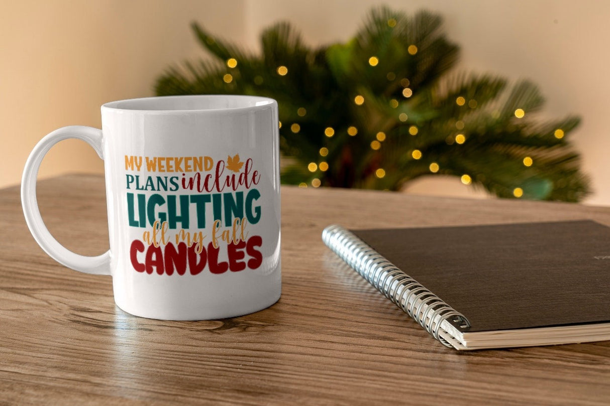 My weekend plans include lighting all my fall candles SVG Cut File