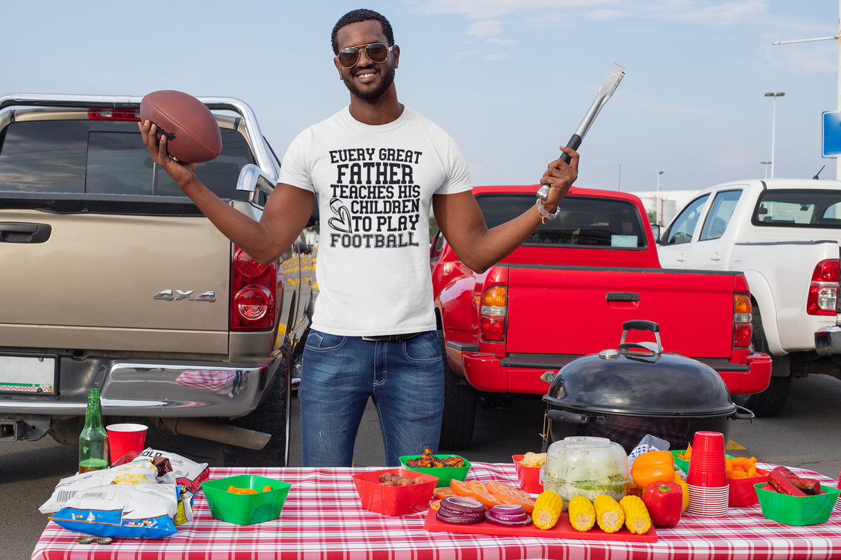 Every great father teaches his children to play football SVG Cut File