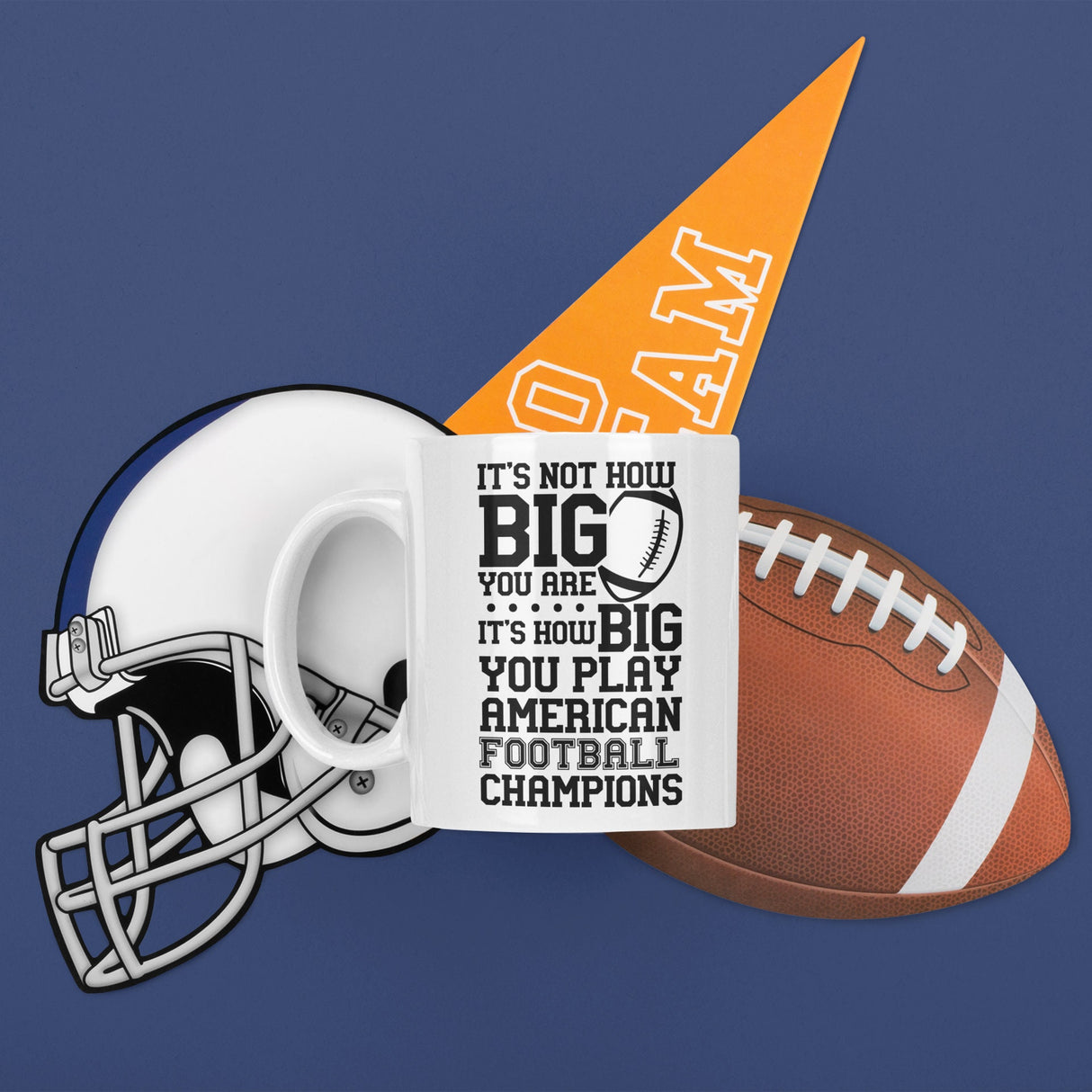 how big you play American Football Champions SVG Cut File