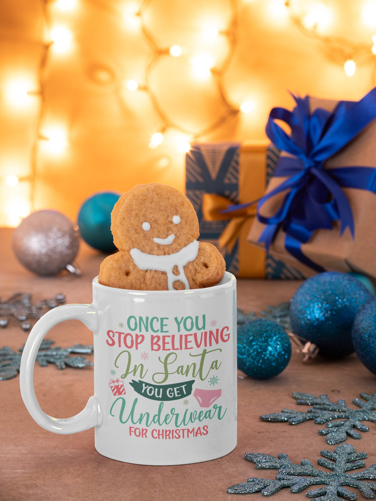 Once you stop believing in Santa, you get underwear for Christmas SVG Cut File