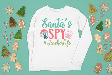 Santa's Spy - #Teacherlife SVG Cut File