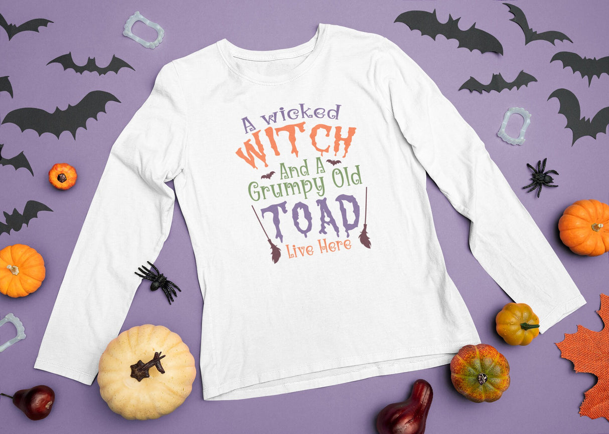 A wicked witch and a grumpy old toad live here SVG Cut File