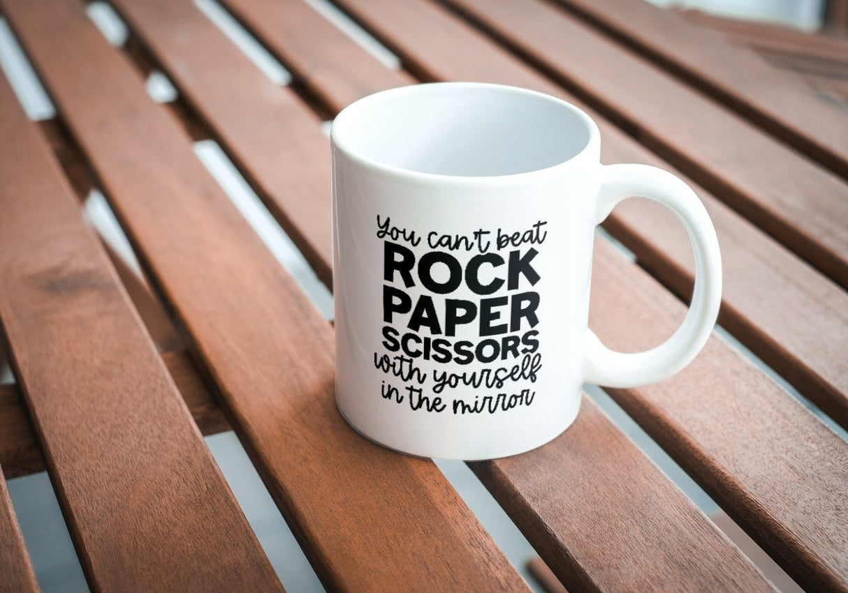 You can't beat rock paper scissors with yourself in the mirror SVG Cut File
