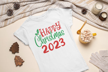 Happy Christmas 2023 SVG Cut File
