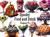 Spooky Food and Drink Clipart Set