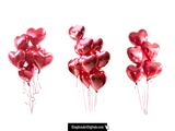 Heart Shaped Helium Balloons Clipart Bundle