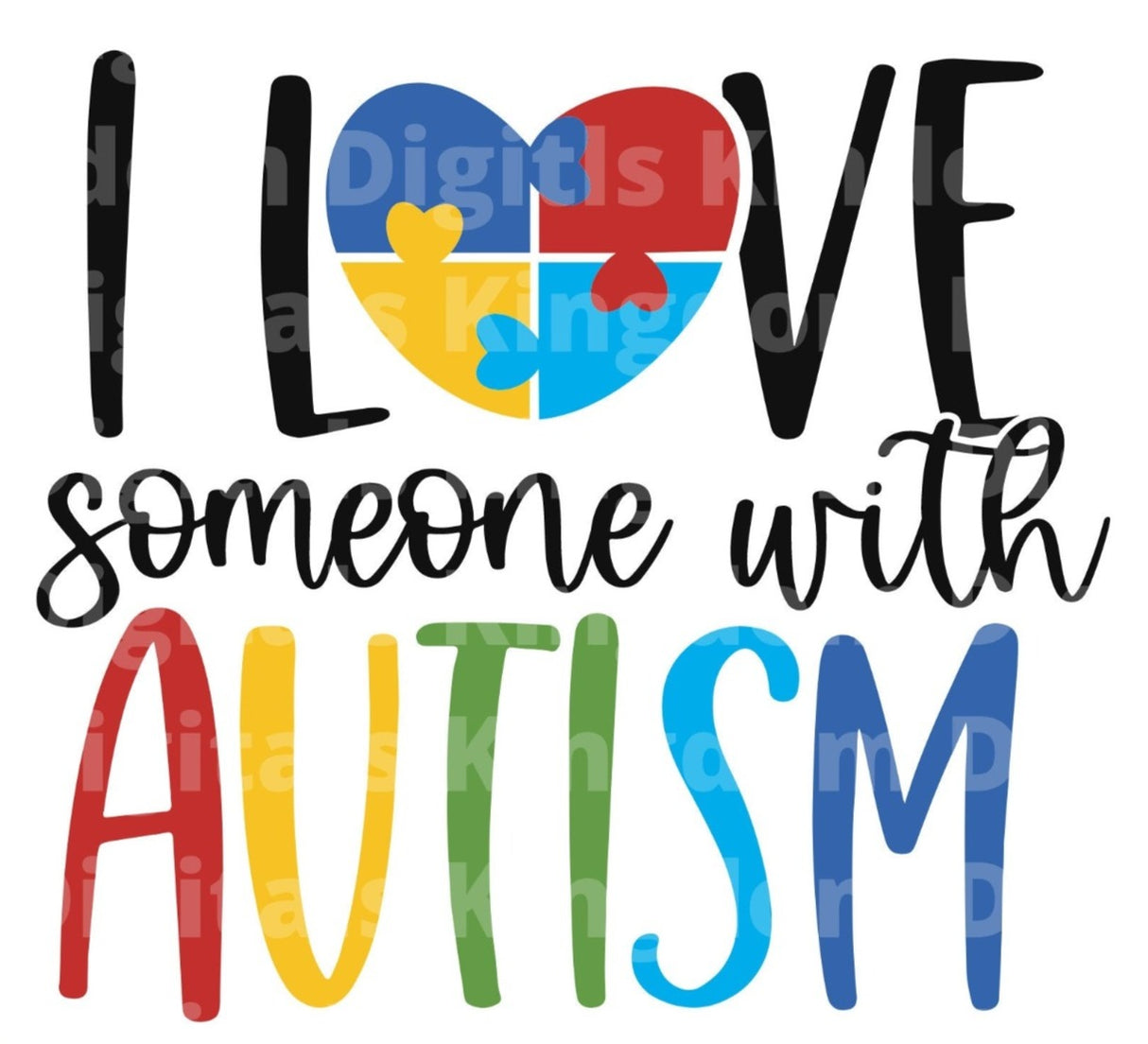 I Love Someone With Autism SVG Cut File