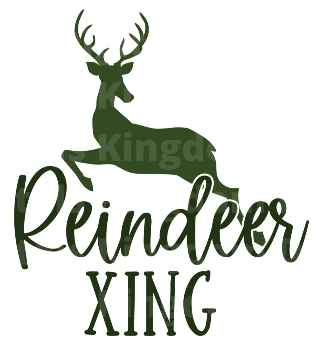 Reindeer Xing SVG Cut File