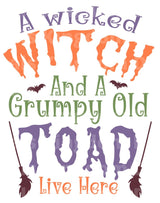 A wicked witch and a grumpy old toad live here SVG Cut File