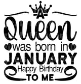 A Queen was Born In January SVG Cut File