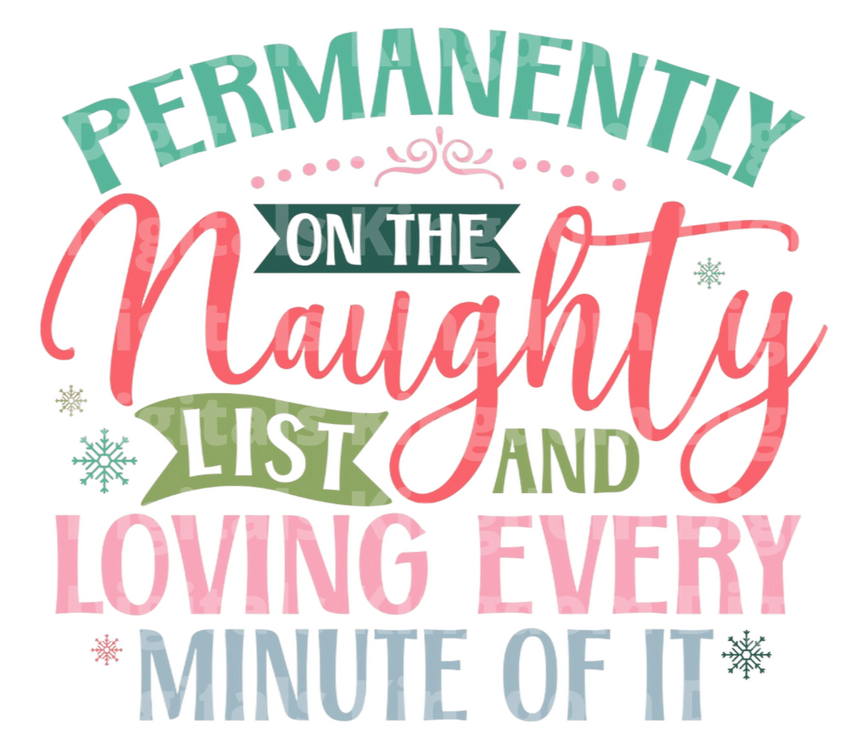 Permanently on the naughty list SVG Cut File