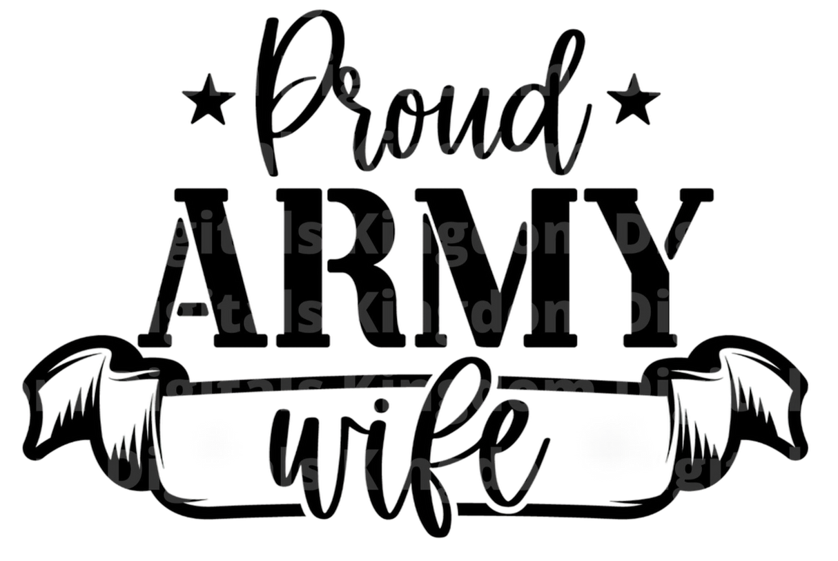 Proud Army Wife SVG Cut File