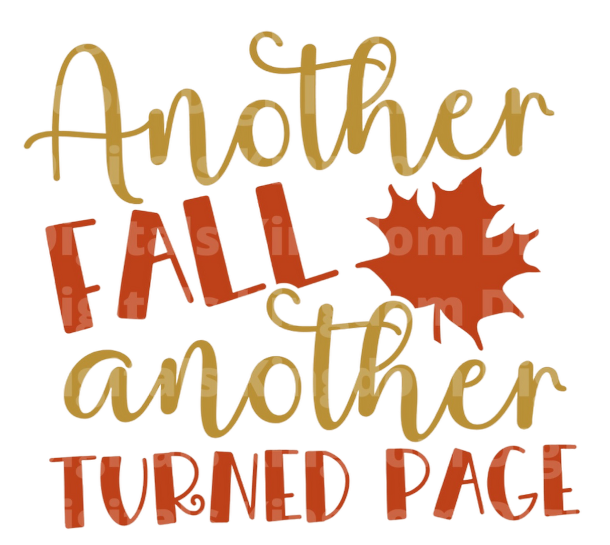Another fall, another turned page SVG Cut File